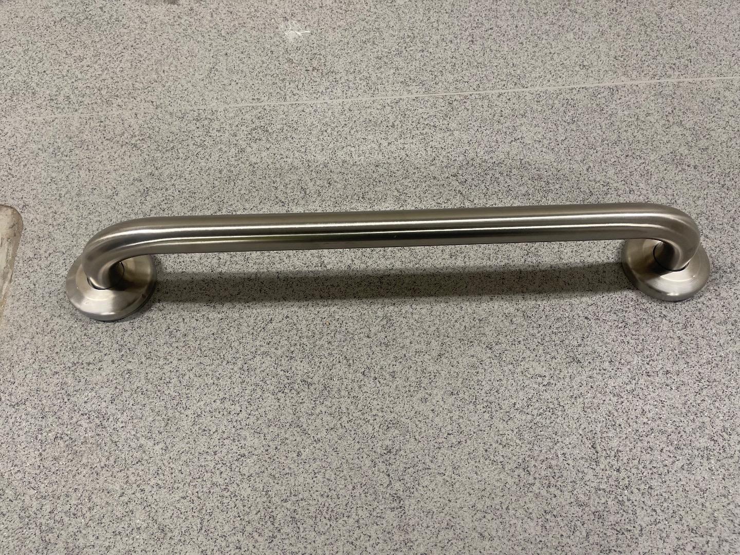 Satin chrome grab rails 600mm Doc M Pack