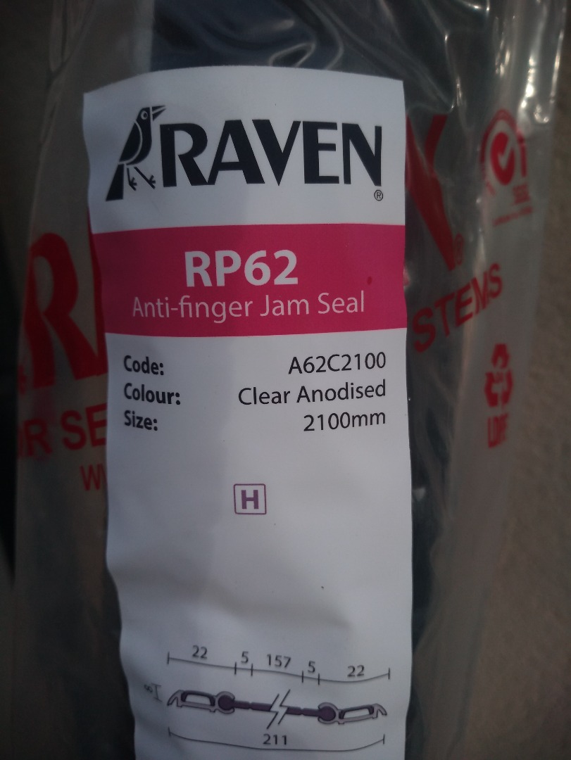 Raven RP62 A62C2100 Anti finger jam seal