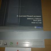 E-Curved fixed shower screen 2000 x 1050 8mm glass VEGE-12-105